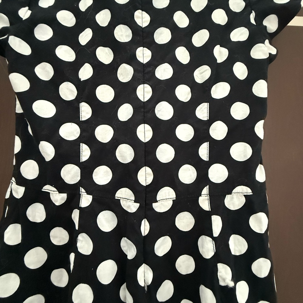 Betsey Johnson Black and White Polka Dot Midi Dress - Picture 5 of 5